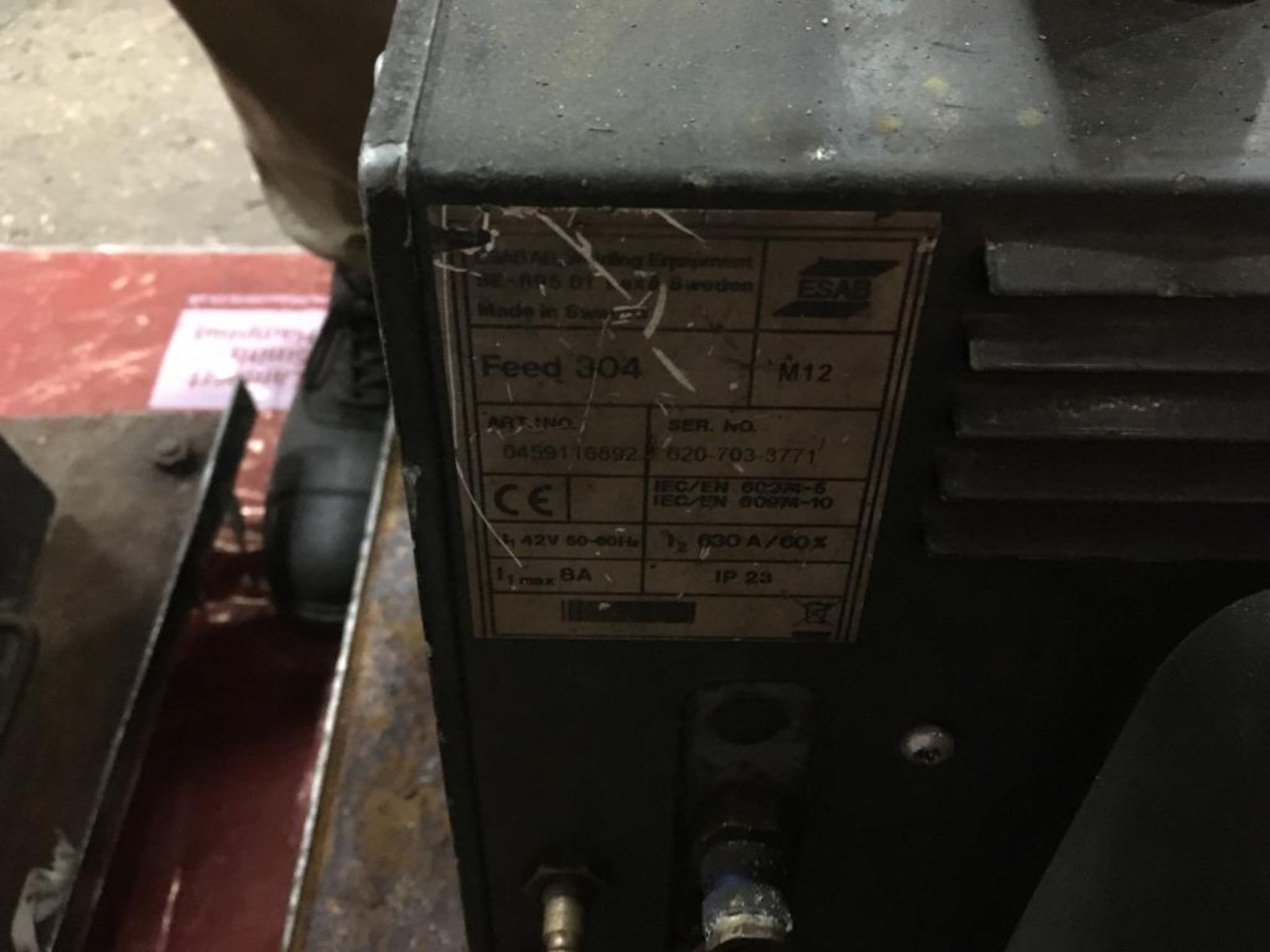ESAB Feed 304w wire feeder s/n 620-703-3771 (advised faulty) - Image 3 of 3