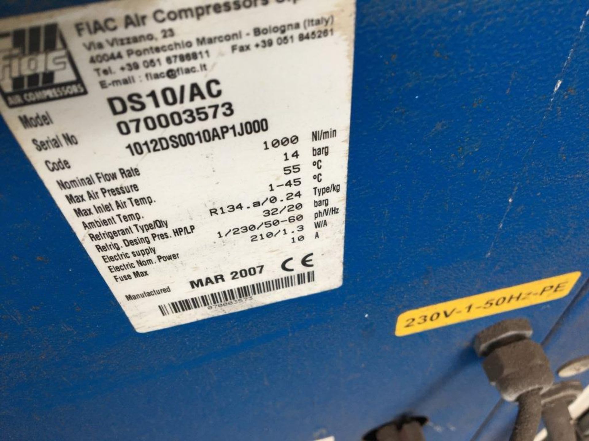 Fiac CRS 10 rotary screw air compressor - Image 5 of 6