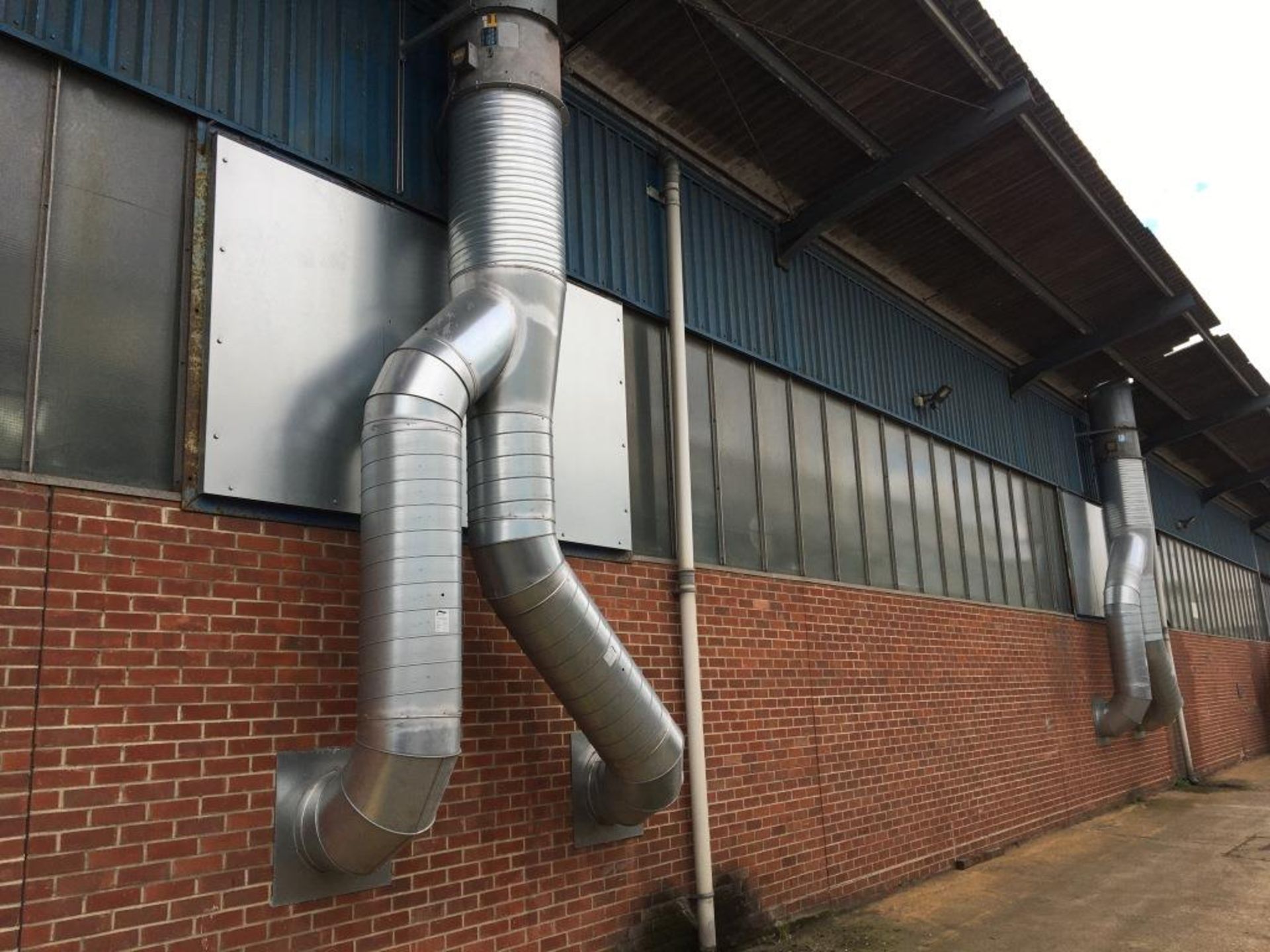 Three dust extraction cabinets, ducting and external fans - Image 6 of 7