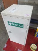 First aid cabinet with key