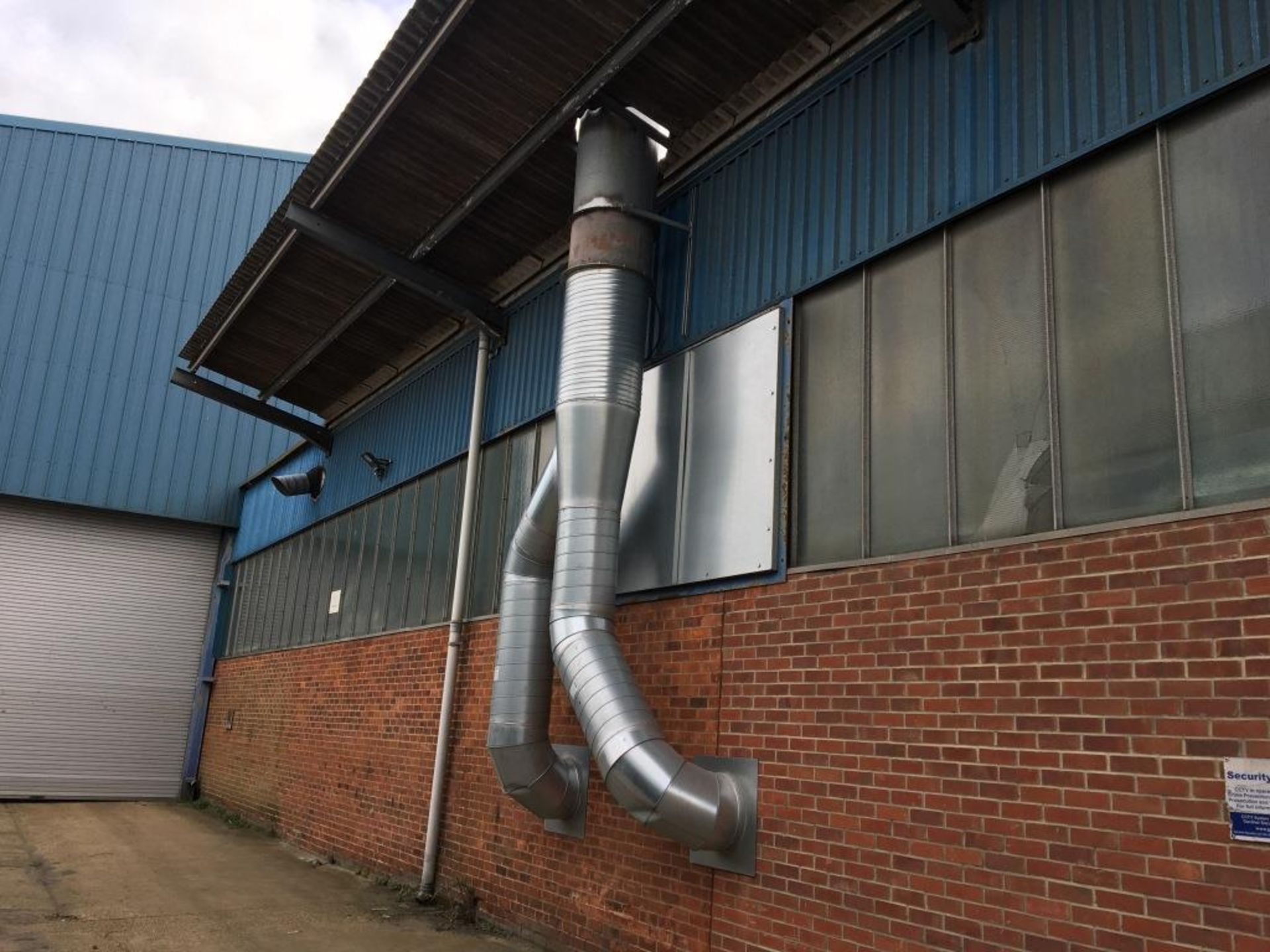 Three dust extraction cabinets, ducting and external fans - Image 5 of 7