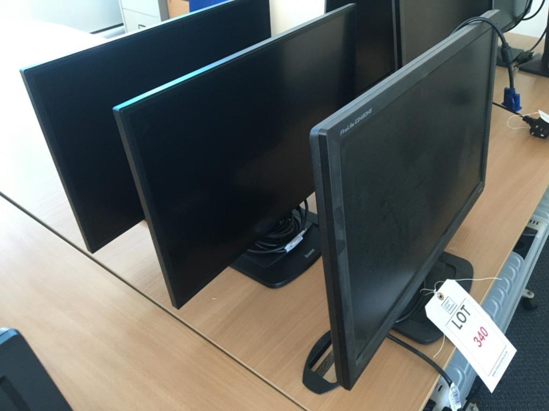 Three iiyana computer monitors (1x Prolite E2480HS, 2x X2481HS)