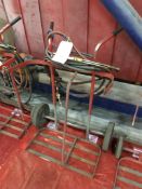 Oxy/ Acetylene bottle trolley with set of hoses, gauges and mixer