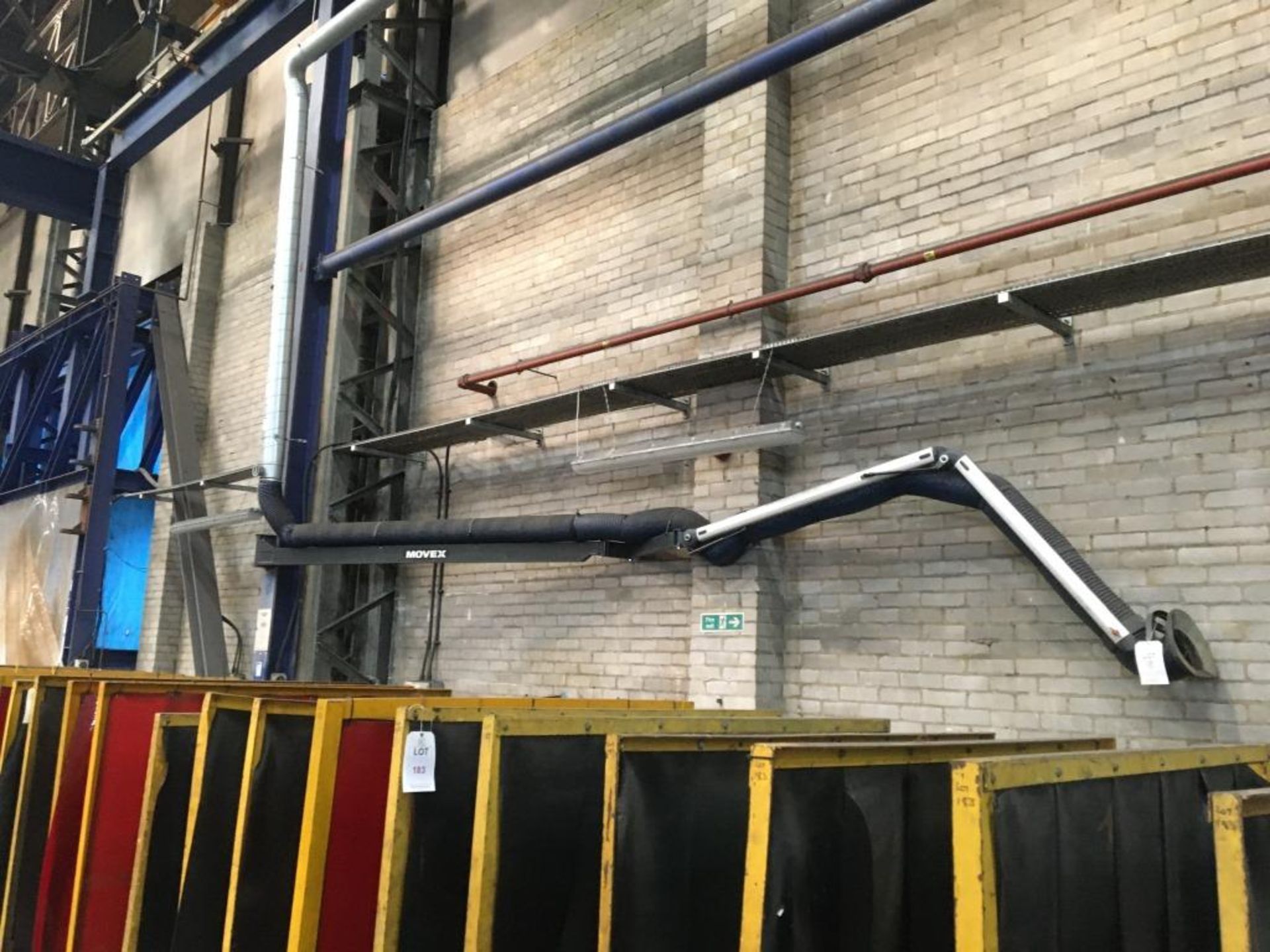 Eighteen Movex fume extraction arms and associated flexible hose ducting - Image 20 of 20