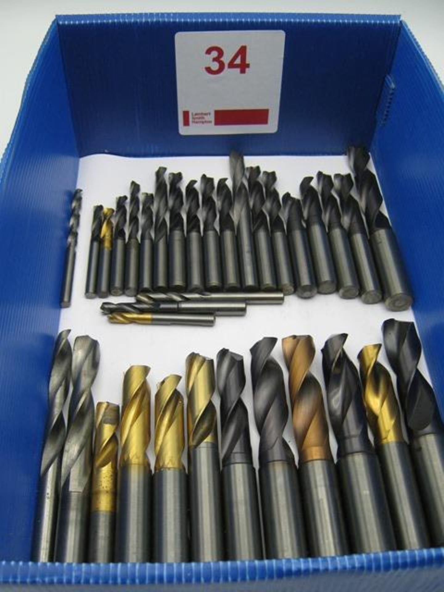 Quantity of solid carbide drills, 6 to 23mm