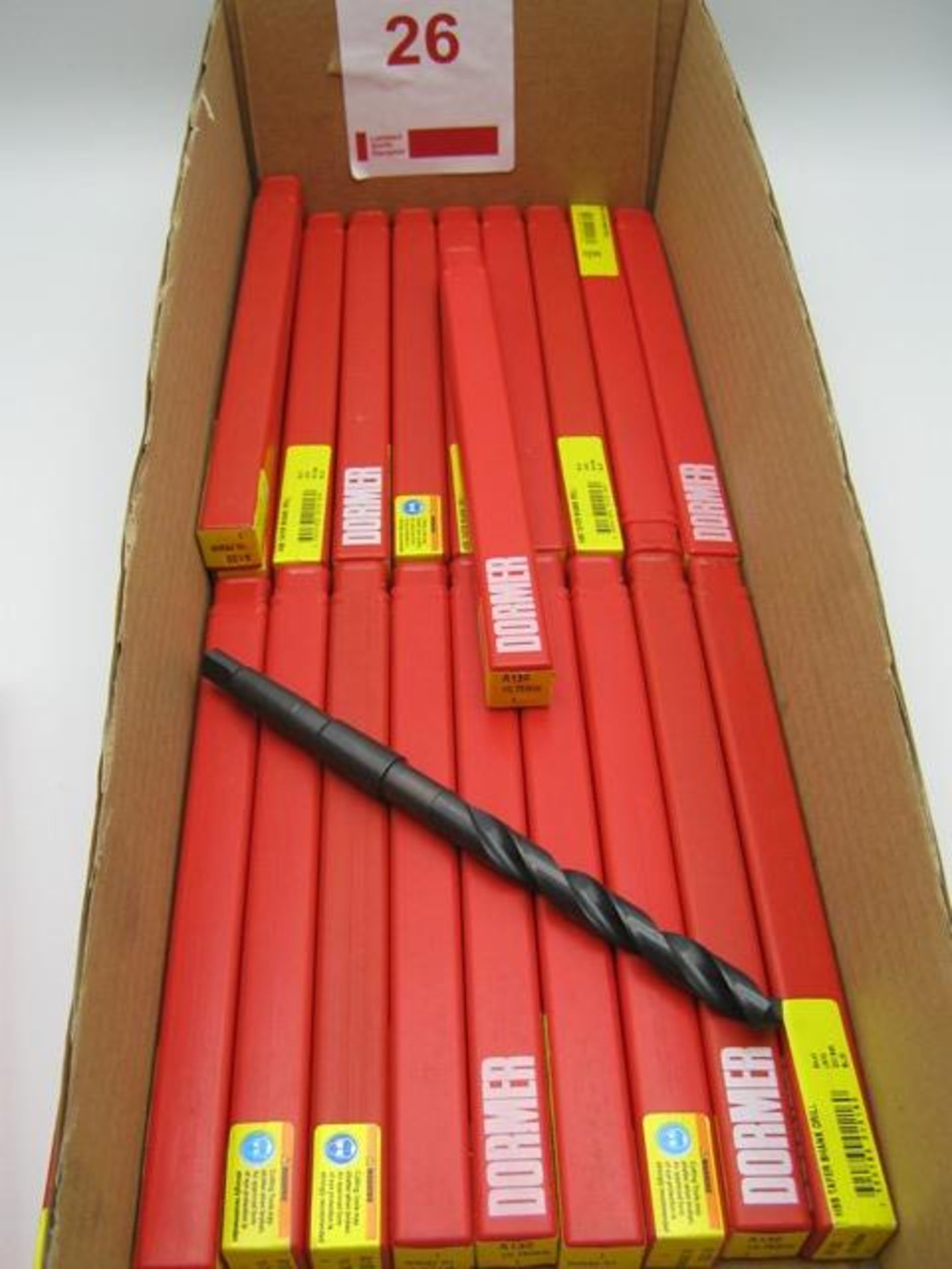 21 x Dormer (A130) 10.75mm HSS Taper shank drills, unused