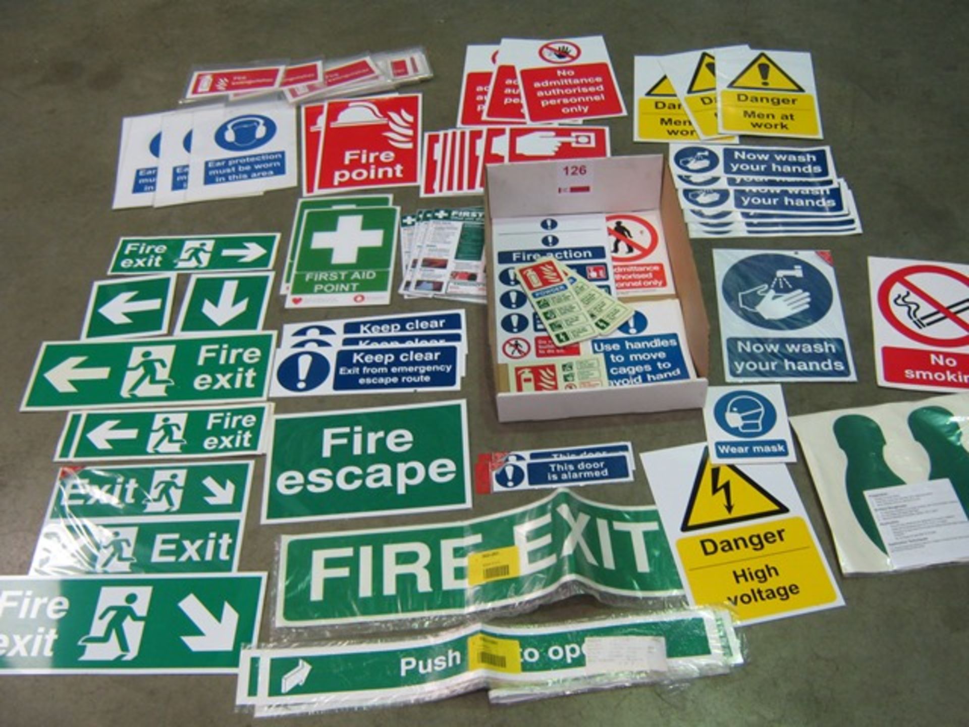 Various safety signs