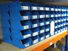 100 x plastic storage bins 10cm x 15cm x 8cm deep