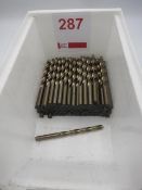 100 x HSS jobber drills, 19/64", unused