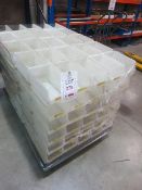 150 x Plastic storage bins, 6"x 9 1/2" x 5"high