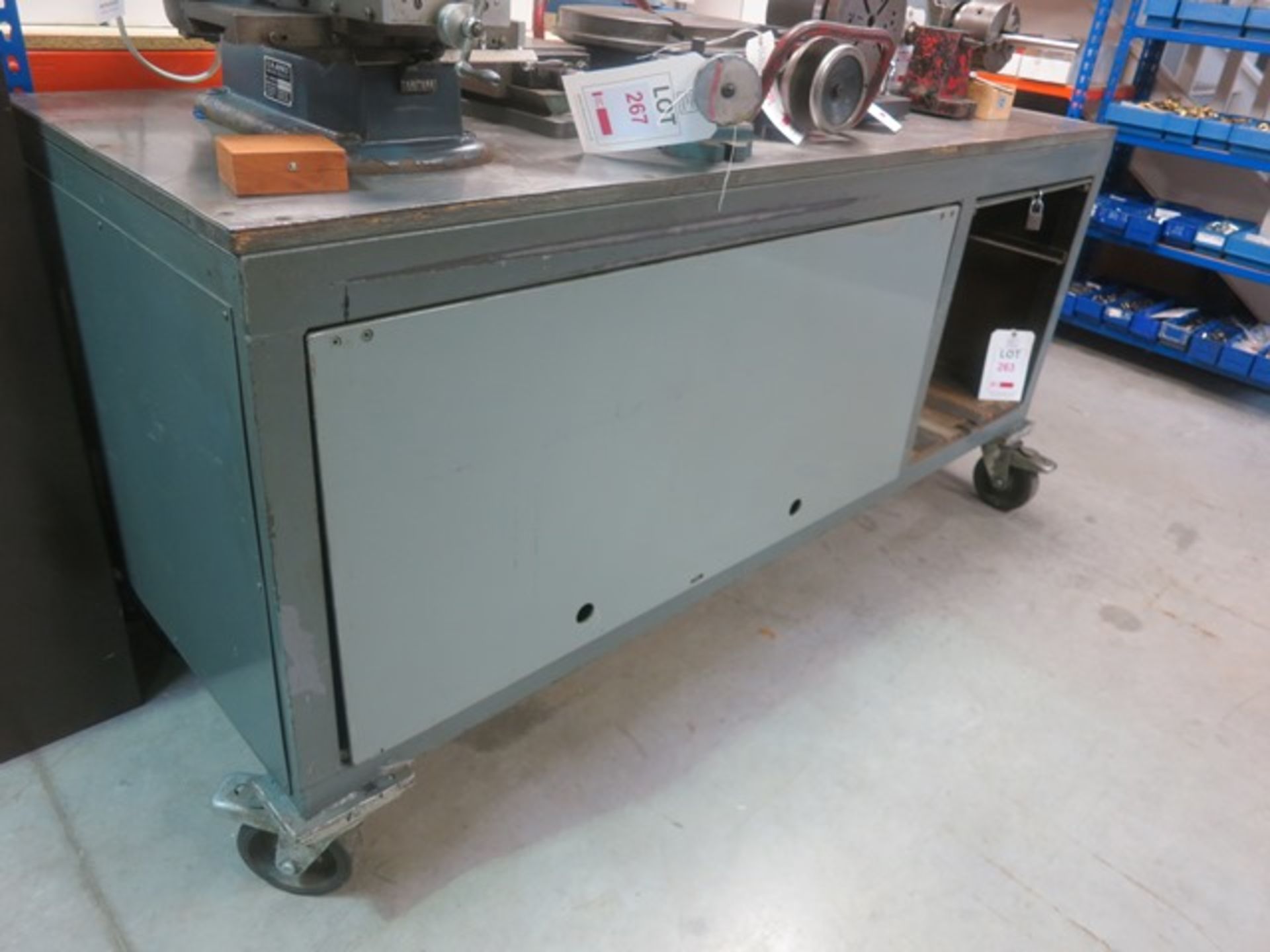 Mobile work bench, 700mm x 1800mm x 870mm High