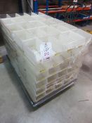 150 x Plastic storage bins, 6"x 9 1/2" x 5"high