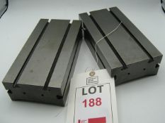 Two tee slotted blocks 250mm x125mmx65mm