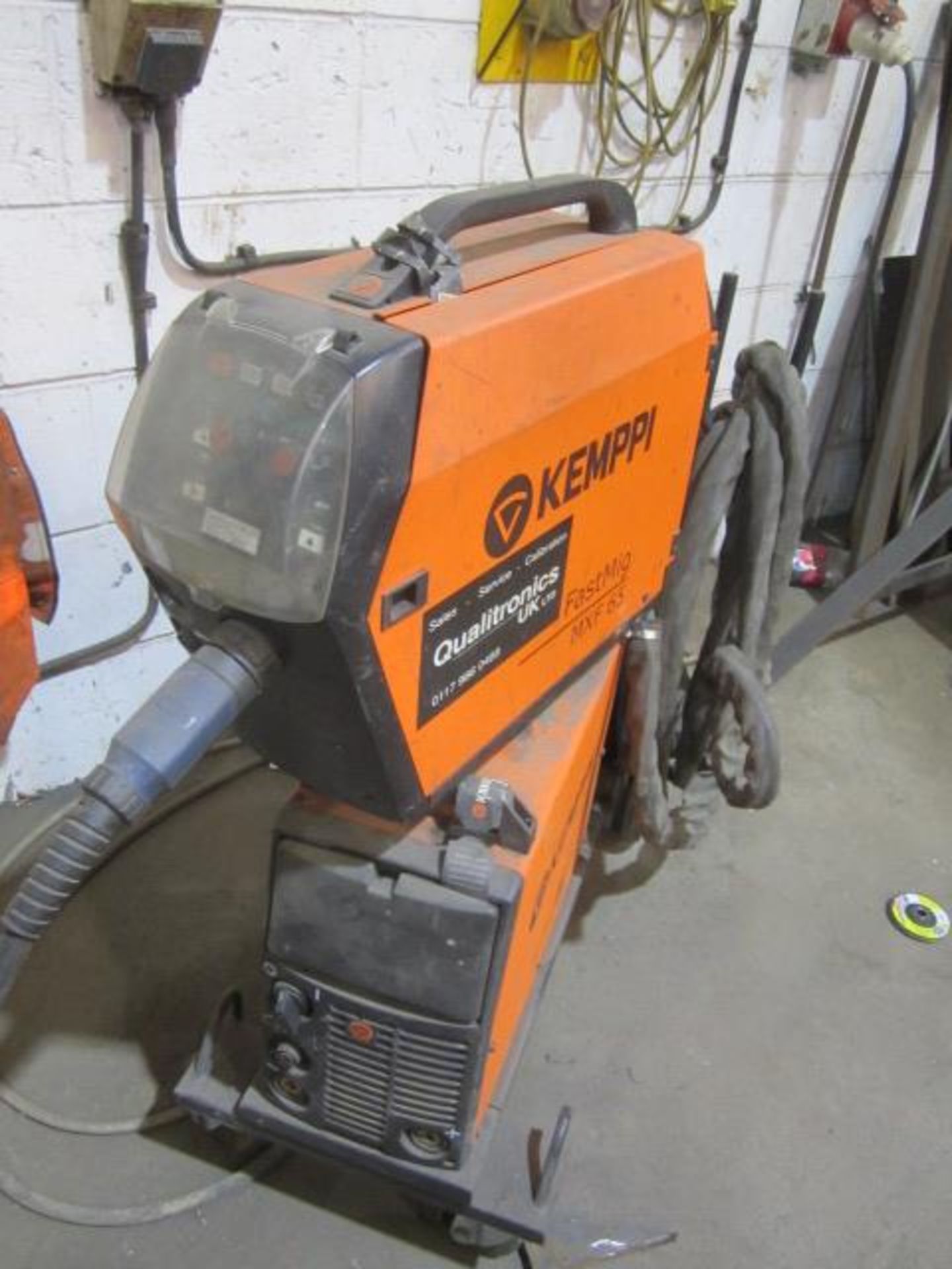 Kemppi Fast Mig M420 mig welder, serial no. 2694678, with Fast Mig MXF65 wire feeder, serial no.