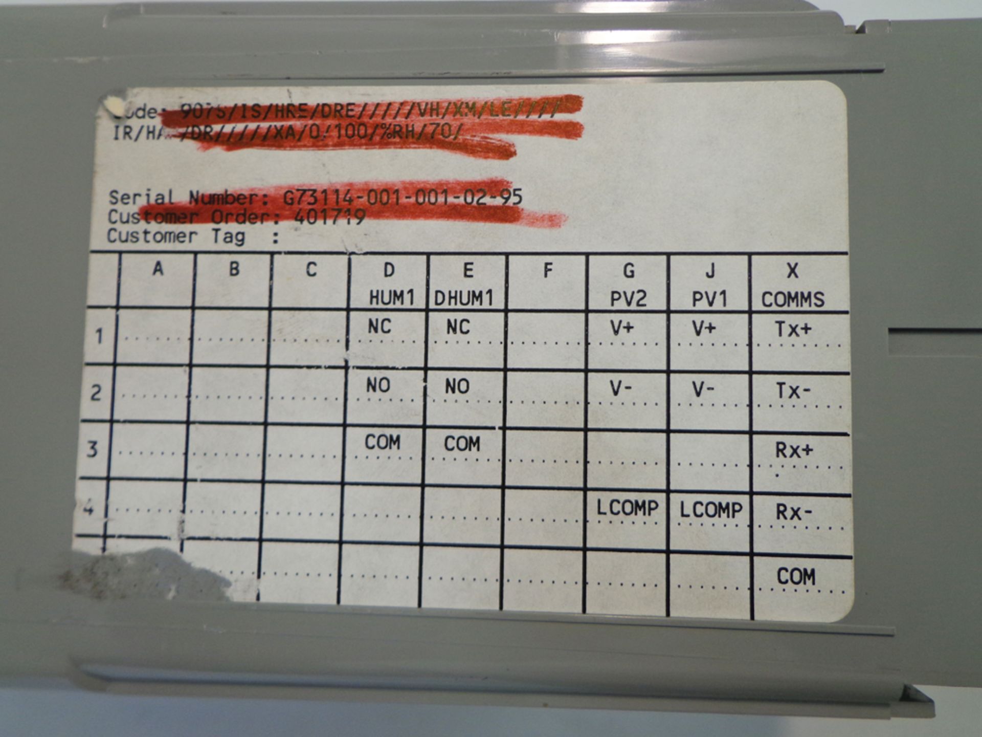 Eurotherm Temperature Controller 907S Hardware, 907S/IS/HRE/DRE/////VH/VH/XM/LE////, S/N G73114- - Image 4 of 5