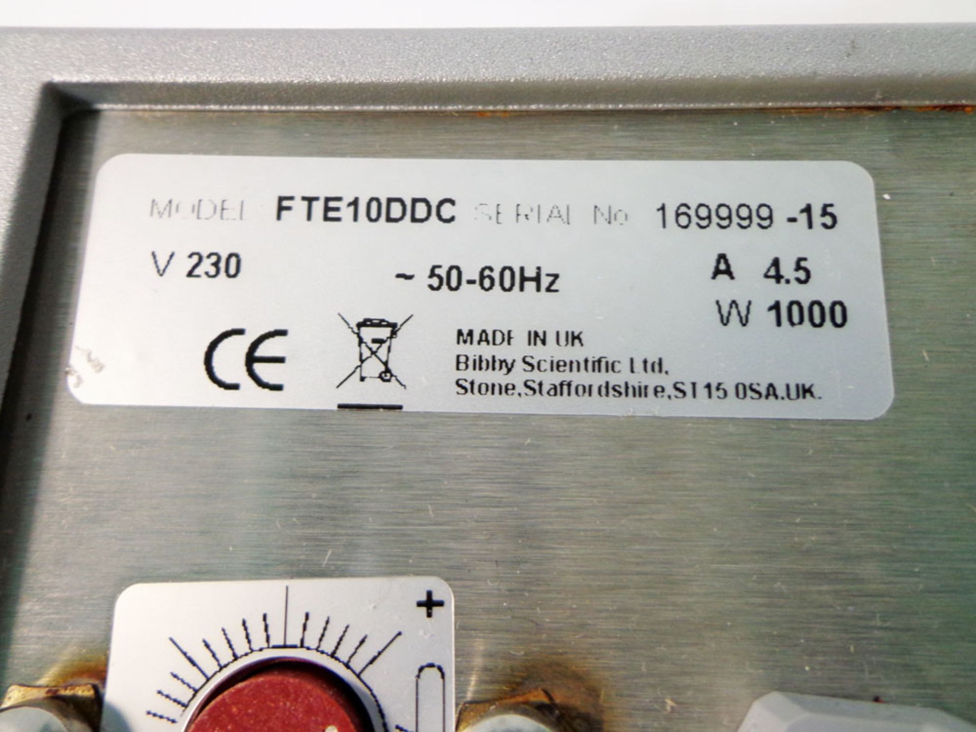 Techne Thermoregulator TE-10 Tempette FTE10DDC, S/N 169999-15 - Image 4 of 5