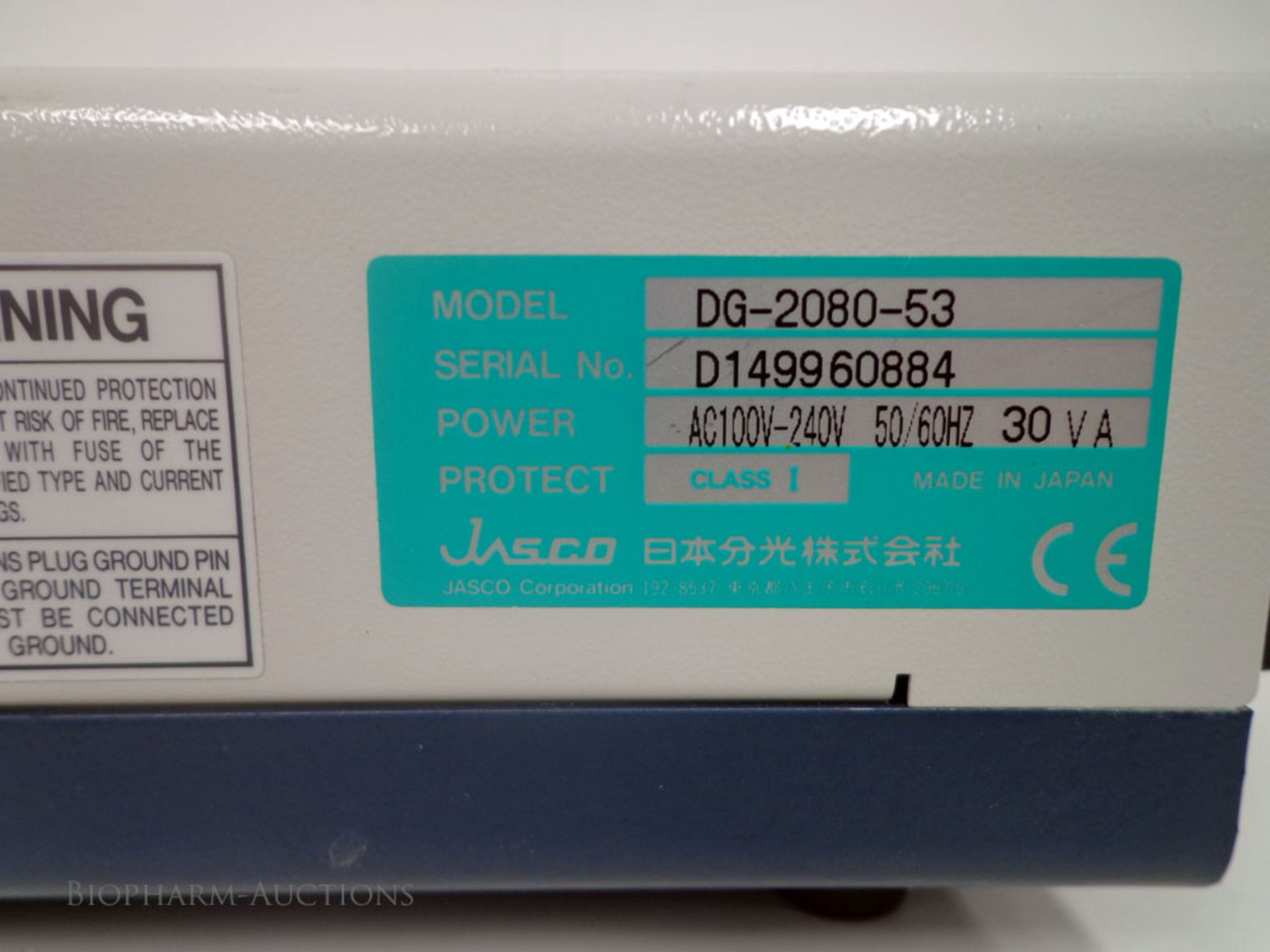 Jasco DG-2080-53(3) HPLC Vacuum Degasser, S/N D149960884 - Image 4 of 4