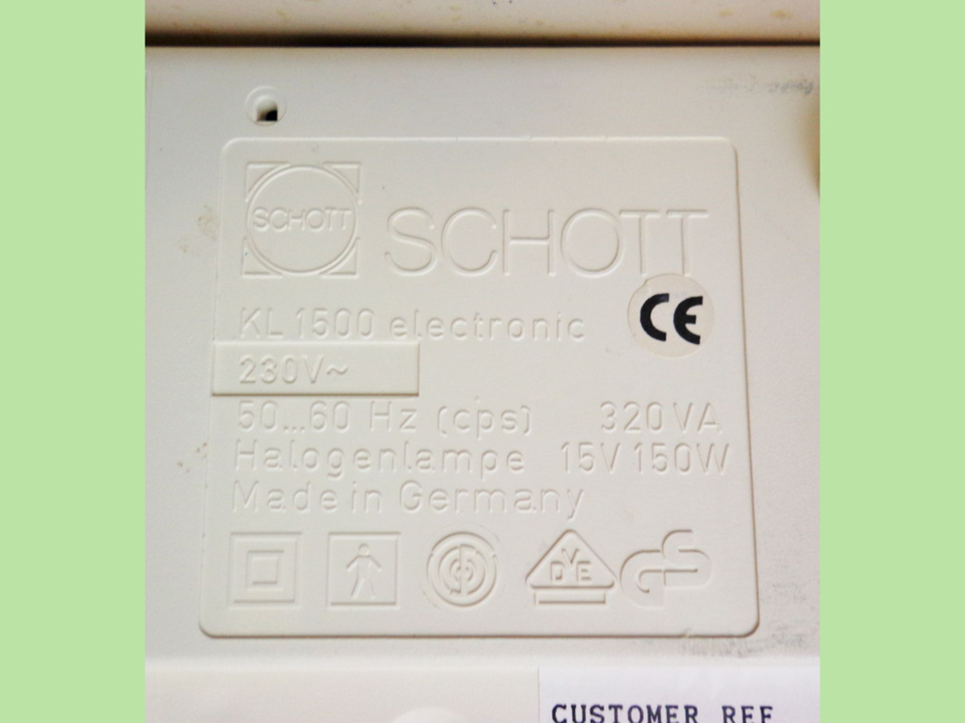 Schott KL1500-T Cold Light Source with Twin Goose Neck Fiber Optic Illuminator, S/N 01662 - Image 6 of 8