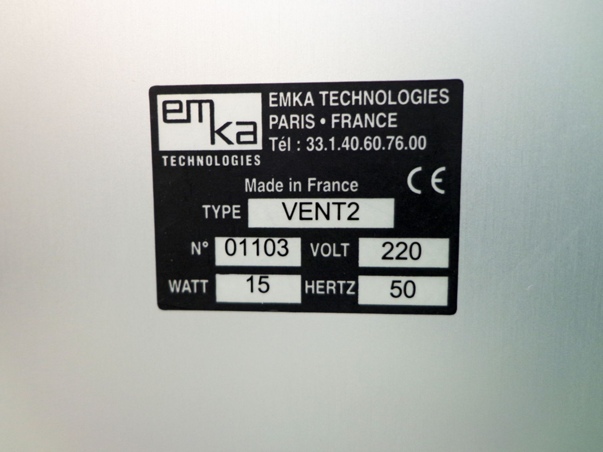 EMKA Technologies Ventilator Vent2, S/N 01103 - Image 4 of 4
