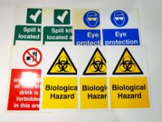A4 Laboratory Safety Signs.