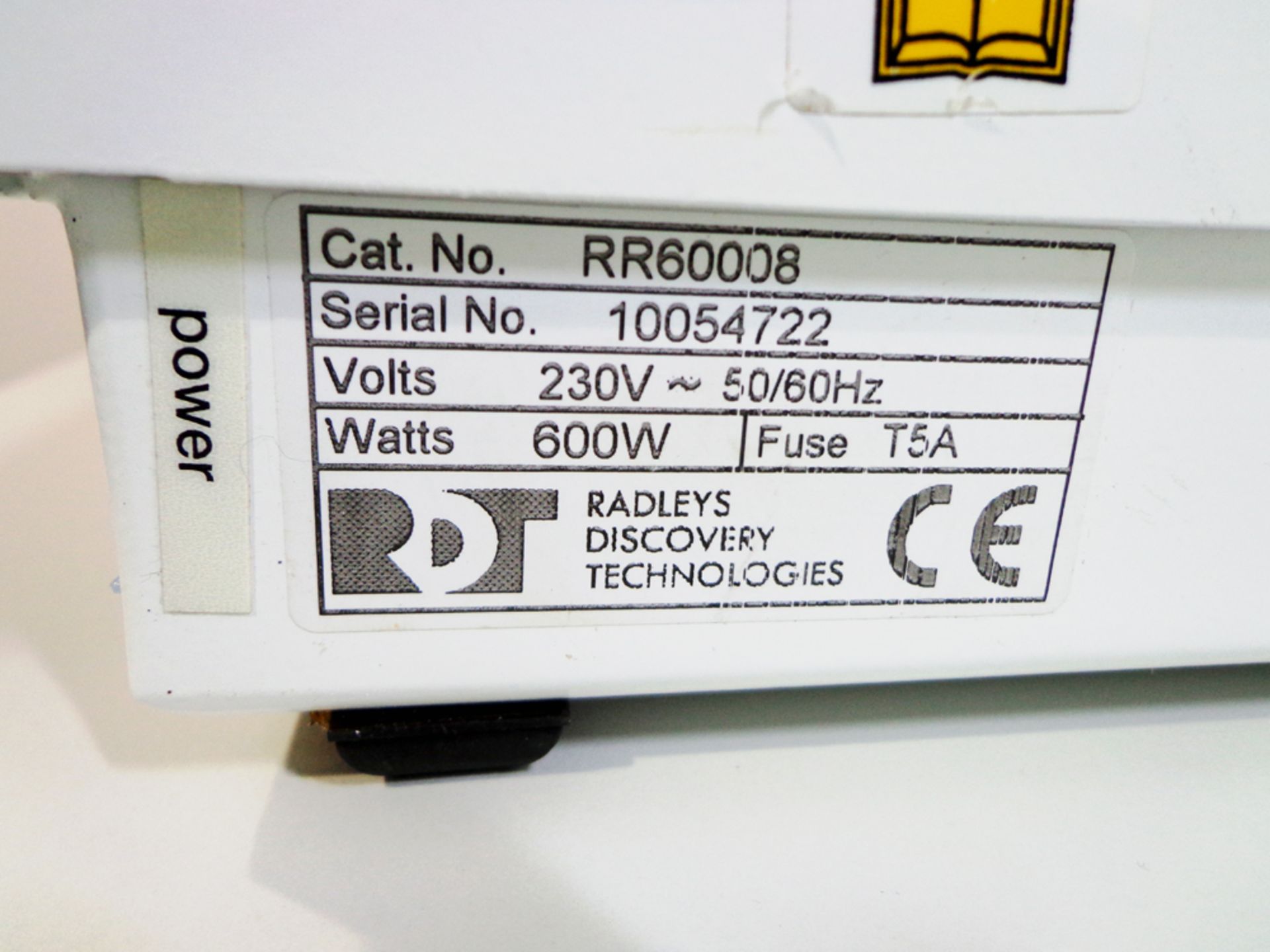 Radley Discovery Technologies RR60008 57.5mm x 6 Position Metz Reaction Station, S/N 10054722 - Image 4 of 6