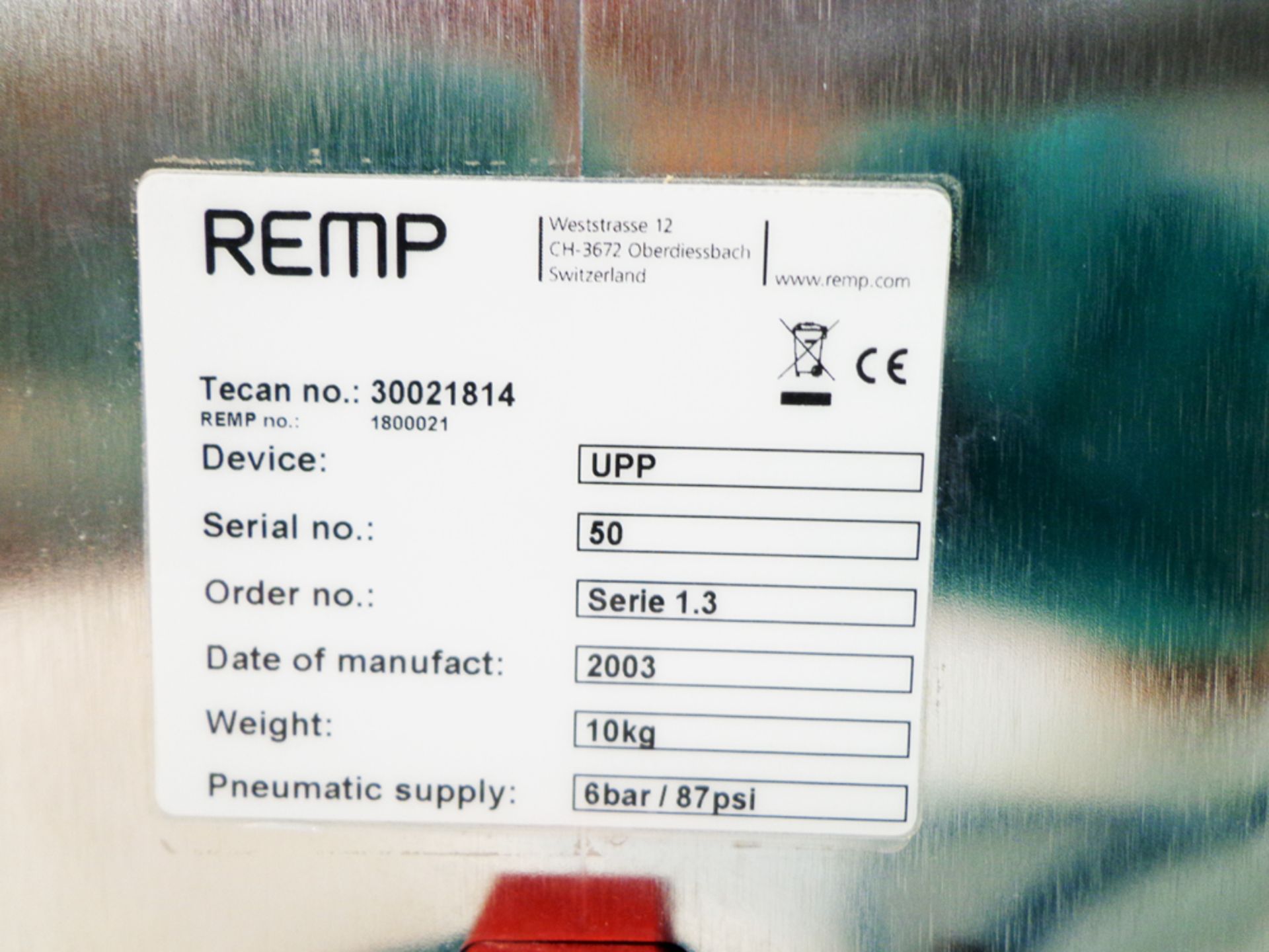 REMP Plate Piercer UPP (Semi-automated operation) with Festo Footvalve Air Pneumatic Footswitch - Image 4 of 7