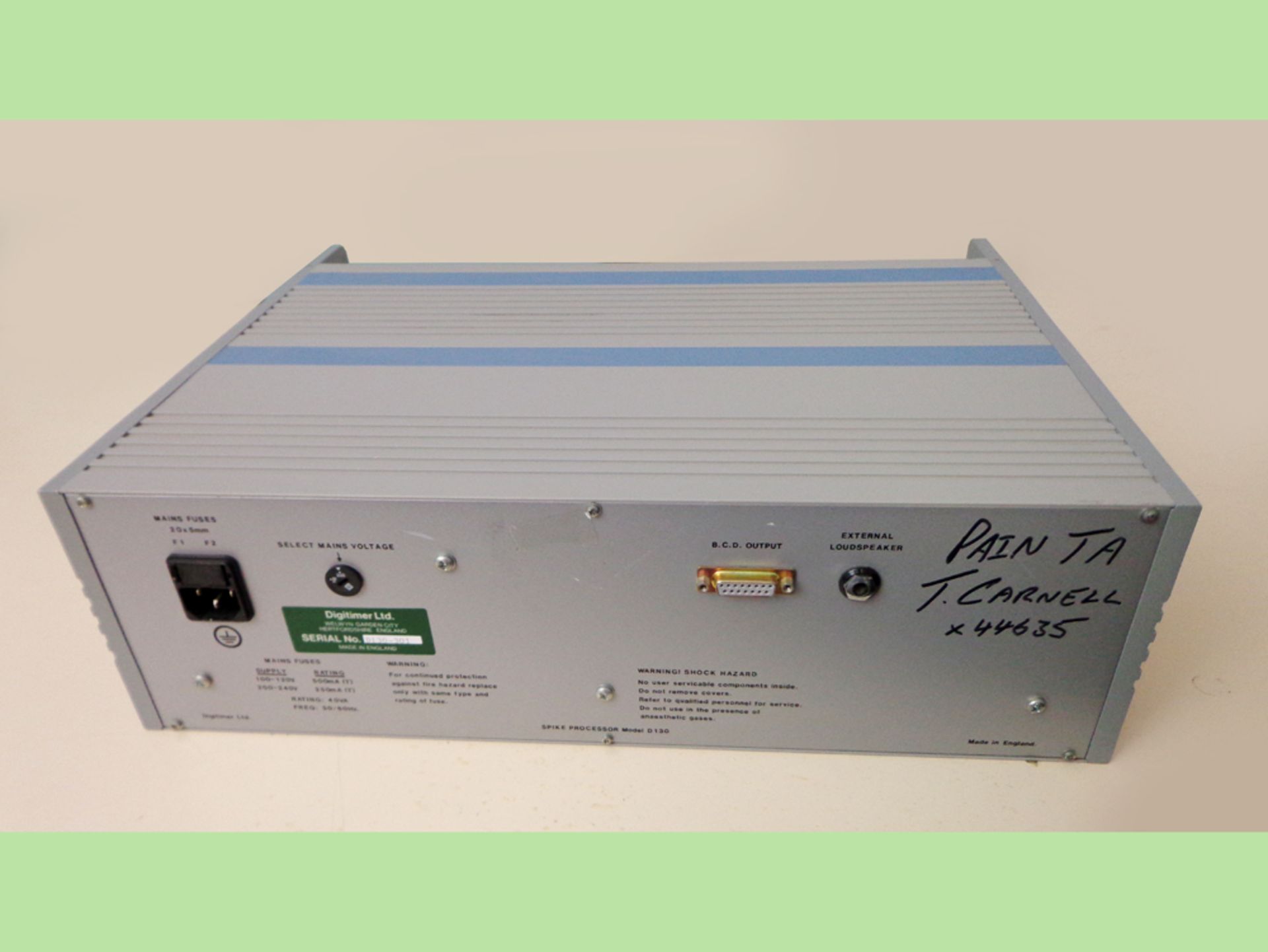 Digitimer D130 Spike Processor Monitor/Counter, S/N D130-301 - Image 5 of 8