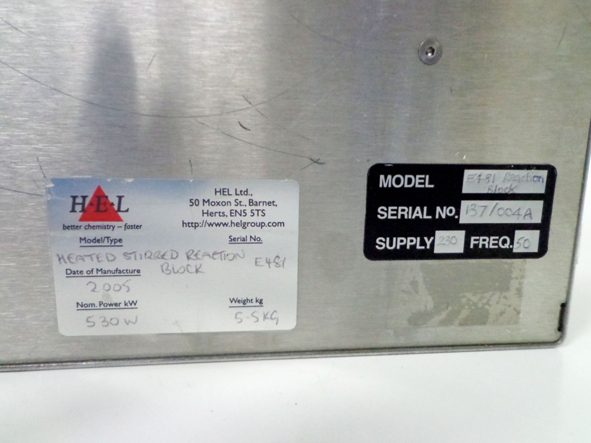 Heated stirred reaction block, S/N 137/004A - Image 4 of 4