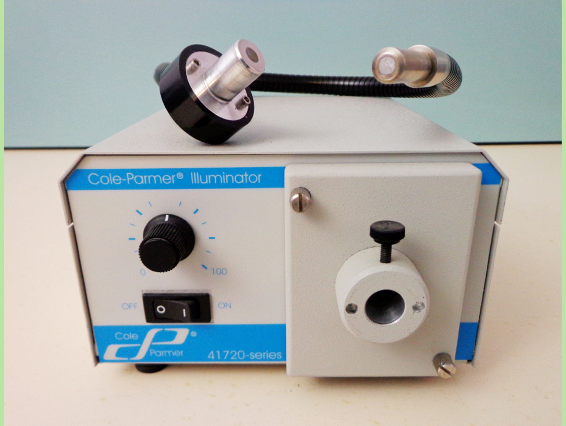 Cole-Parmer Illuminator 41720, model PL8221BN1CP2, with Single Goose Neck Fiber Optic Illuminator, - Image 2 of 8