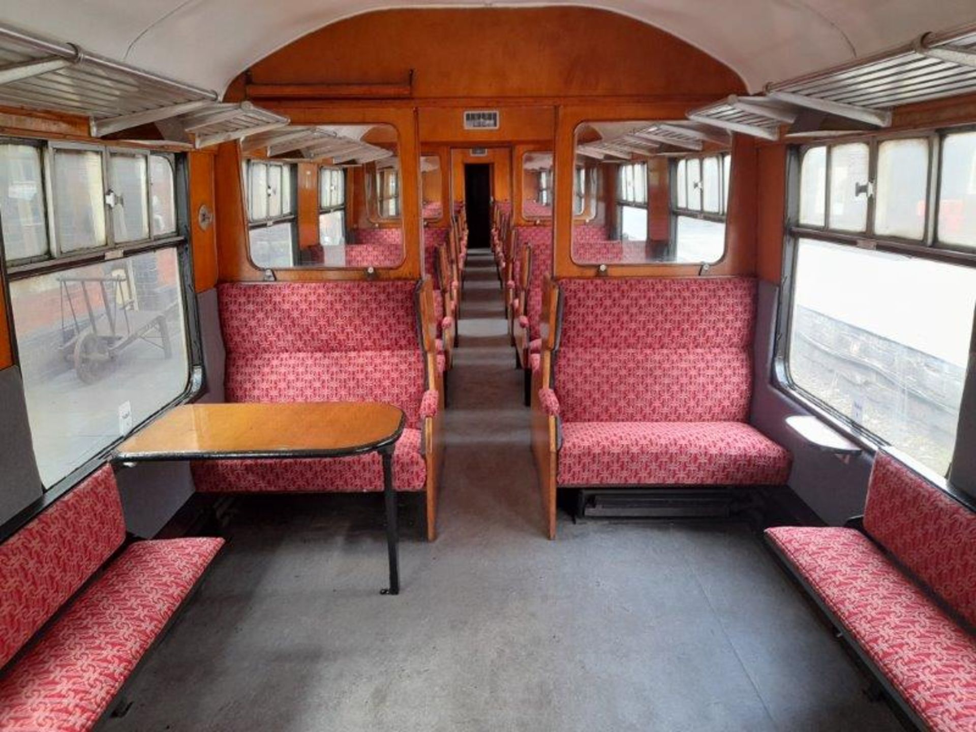 BR Mark 1 type TSO coach, no. M4503, 55-seats and 2 bench seats in red chain link moquette, - Image 12 of 15