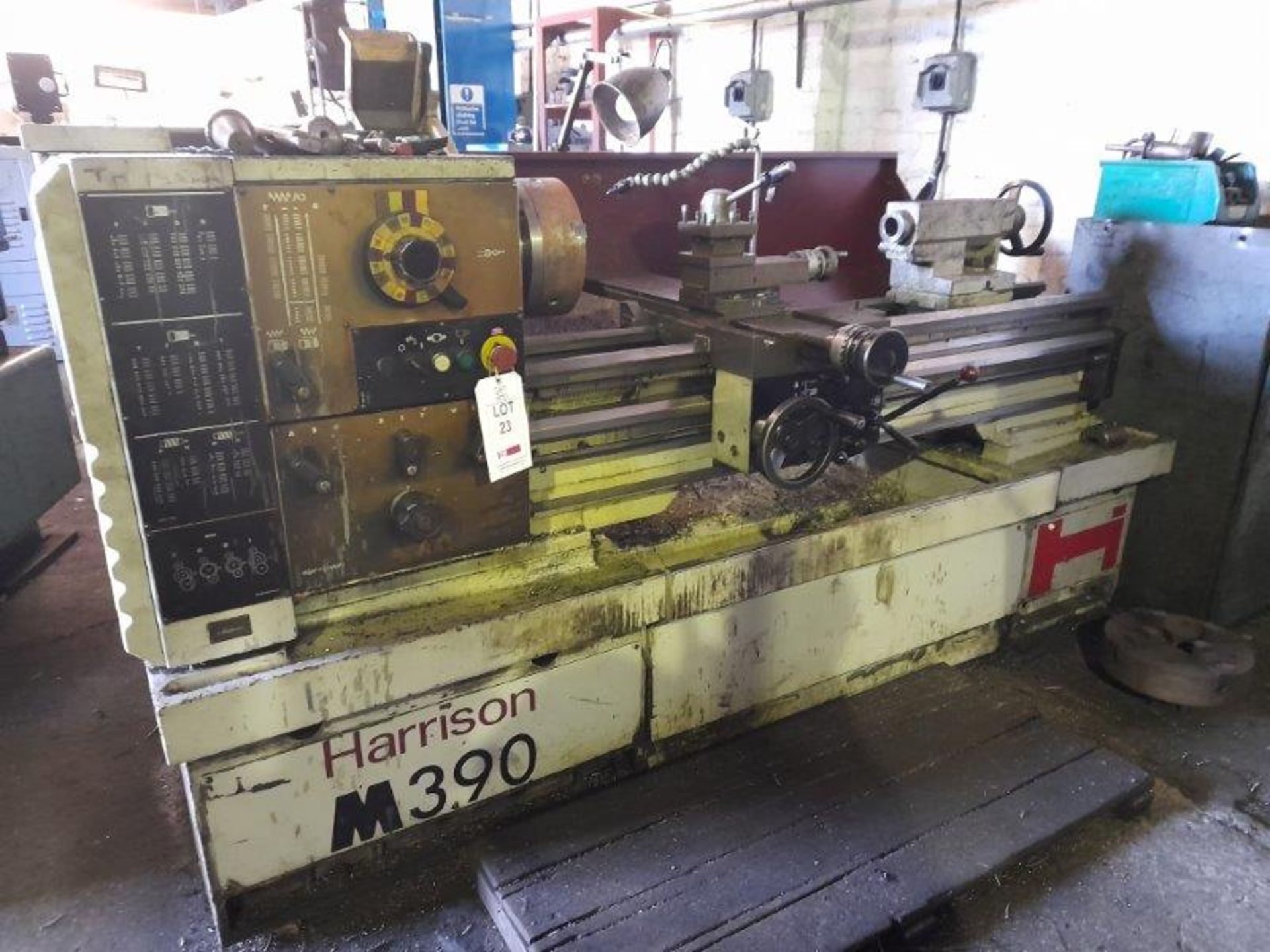 Harrison M390 gap bed lathe, Serial No: G70012 (1994), 48" between centres, 9" swing over bed with 4