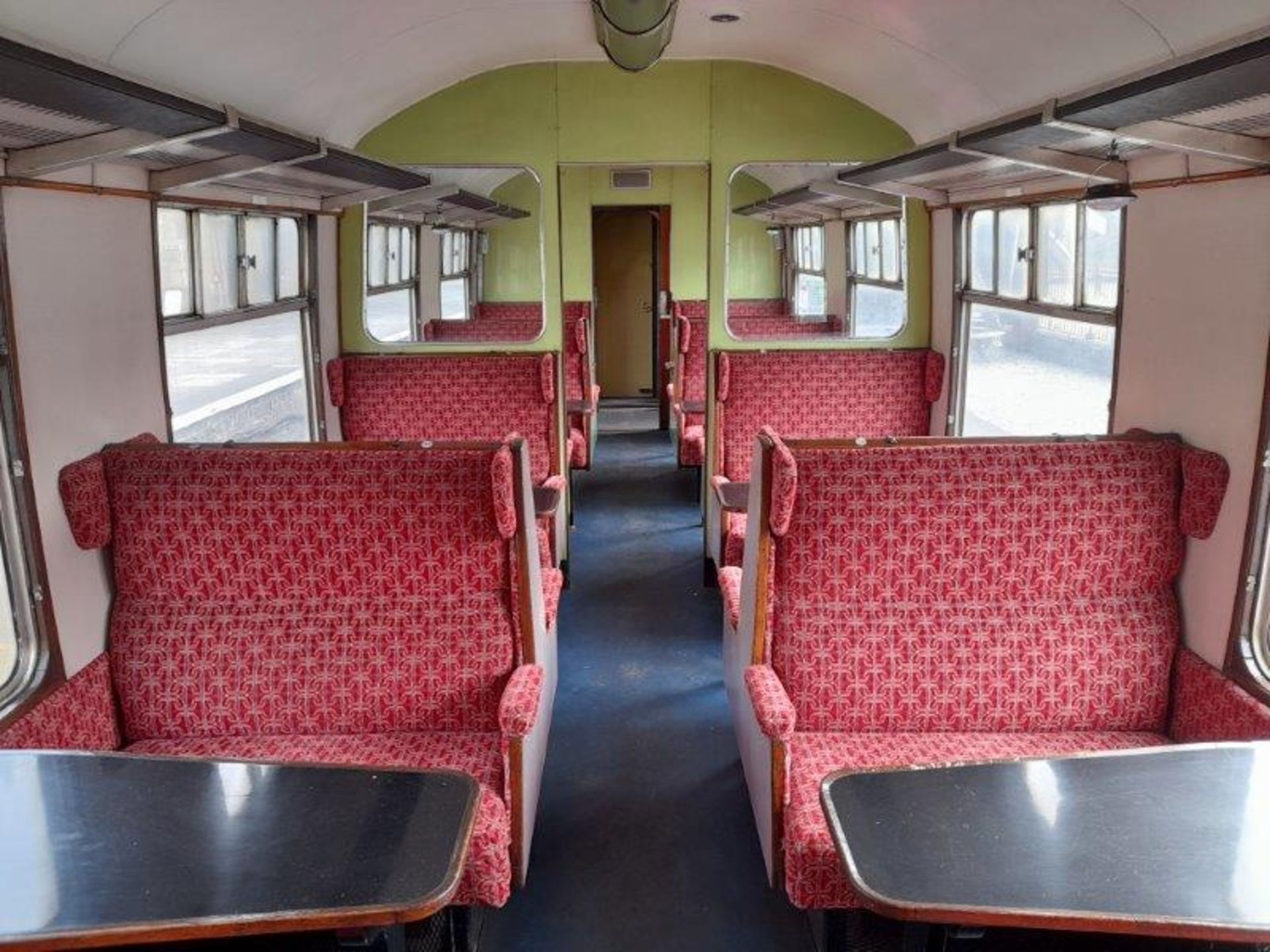 BR Mark 1 type TSO coach, no. M4947, 64-seats in chain link moquette, 2 x WC's, carmine and cream - Image 11 of 15