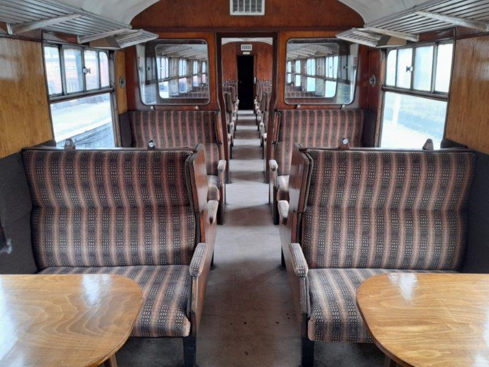 BR Mark 1 type TSO coach, no. E4472, 64-seats in Tram Museum brown/ orange moquette, 2 x WC's, - Image 9 of 14