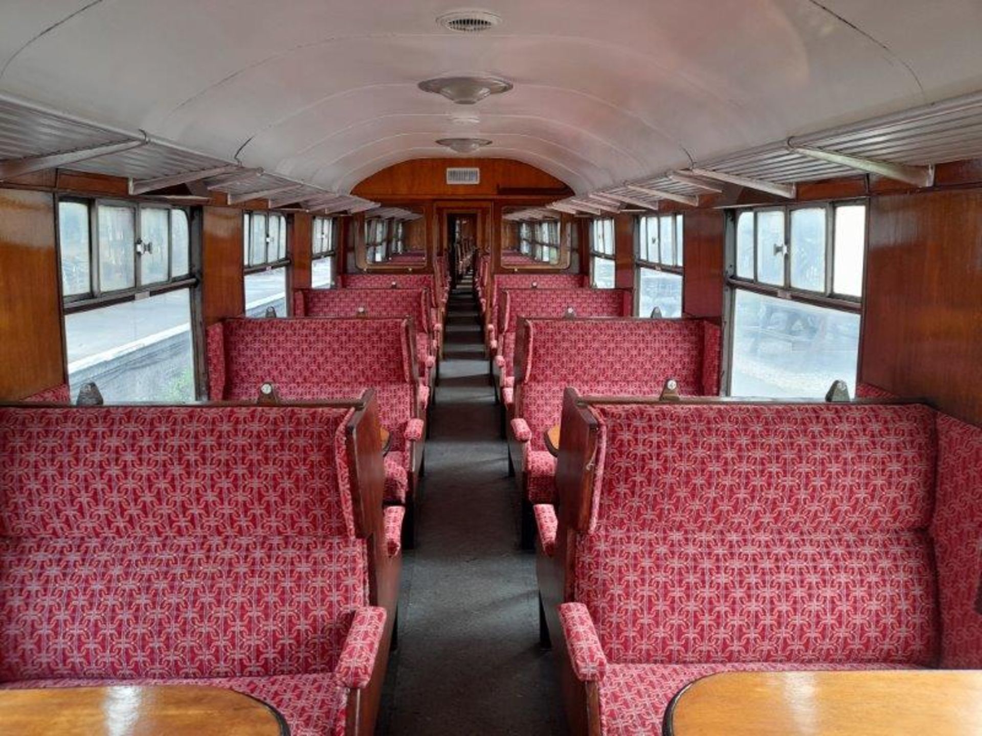 BR Mark 1 type TSO coach, no. W4702, 64-seats in red chain link moquette, 2 x WC's, chocolate and - Image 9 of 16