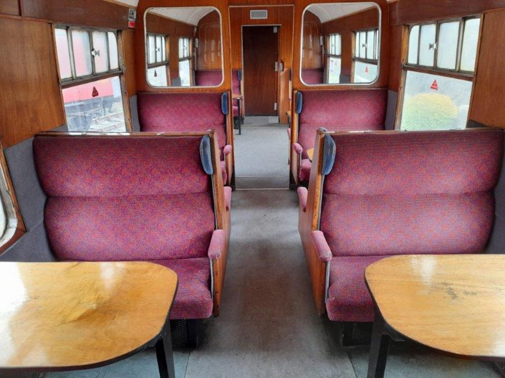 BR Mark 1 type TSO coach, no. M4858, 55-seats and 2 bench seats in red/ purple moquette, carmine and - Image 10 of 14