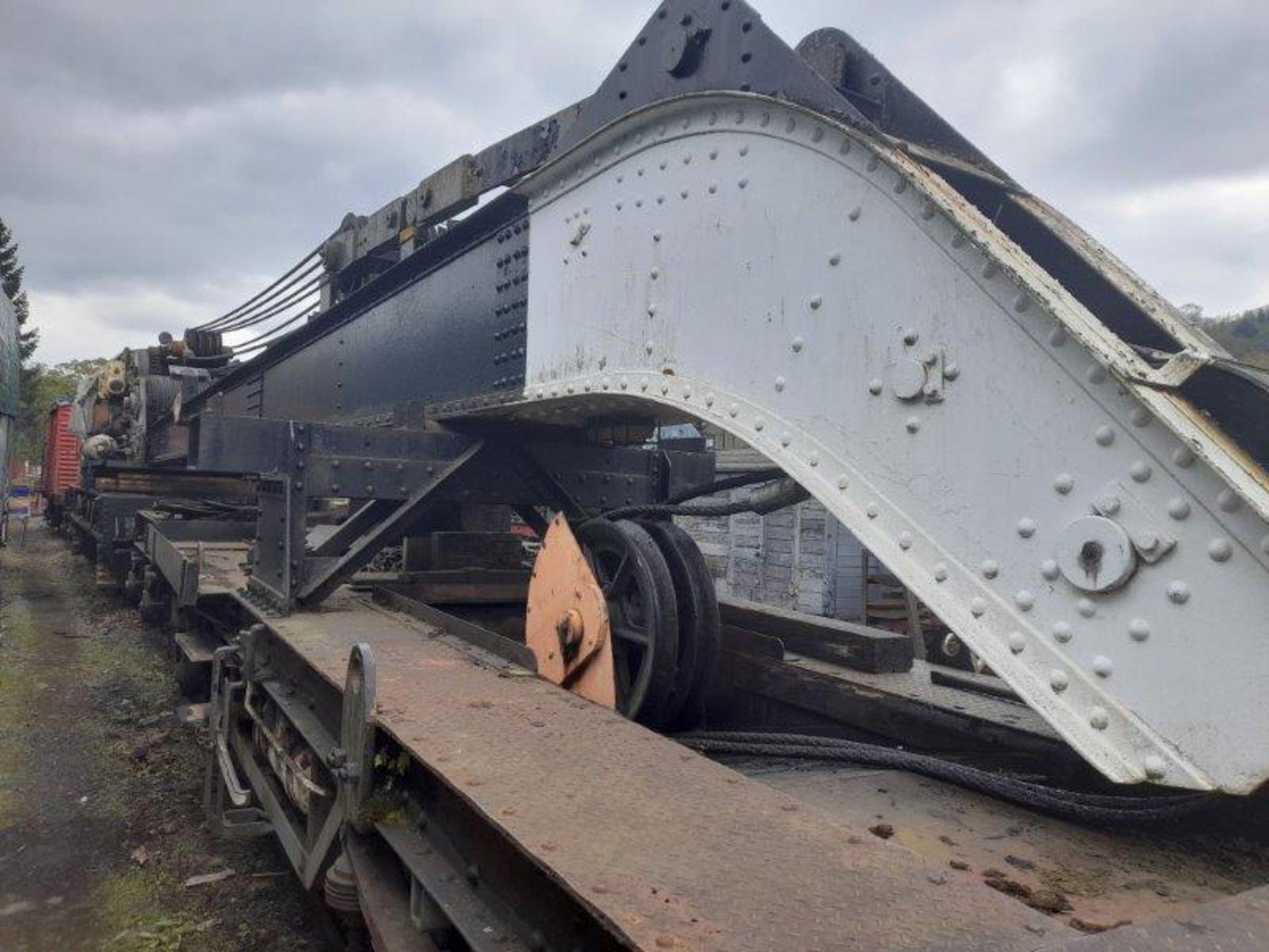Cowans Sheldon 50-ton rail mounted crane on 3 bogies.Serial no. ADRC96718 (The record of thorough - Image 4 of 12