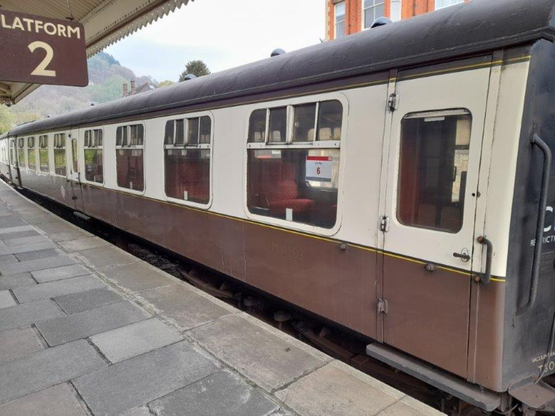 BR Mark 1 type TSO coach, no. M4503, 55-seats and 2 bench seats in red chain link moquette,