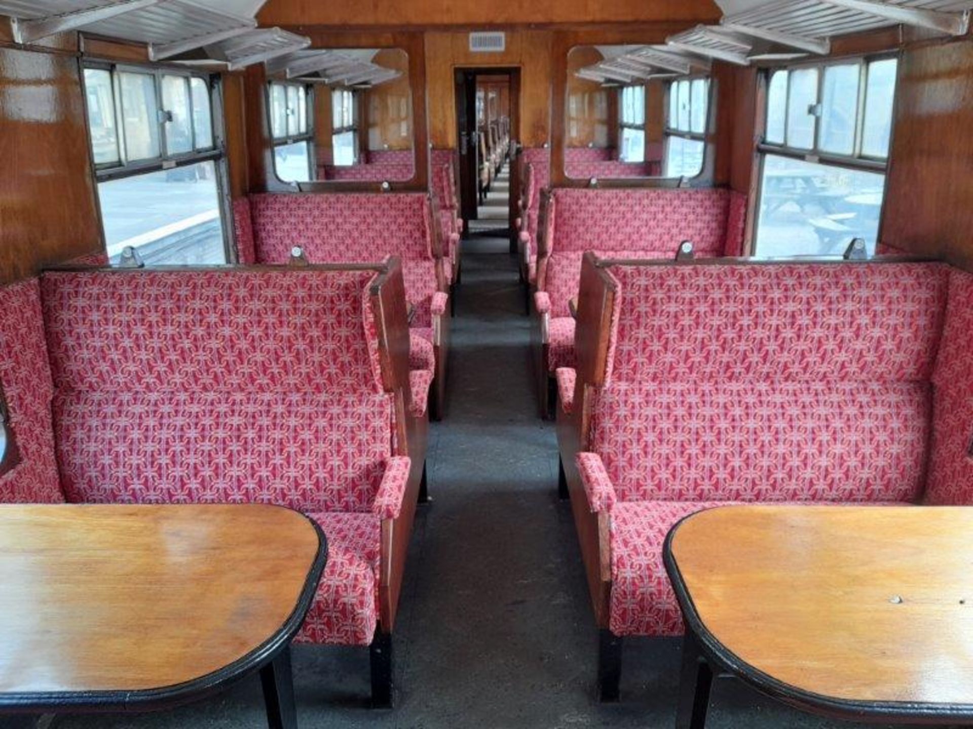 BR Mark 1 type TSO coach, no. W4702, 64-seats in red chain link moquette, 2 x WC's, chocolate and - Image 11 of 16