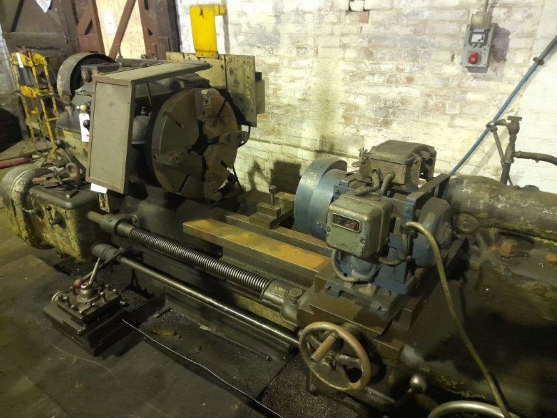 Dean Smith & Grace type D gap bed lathe with 80" between centres and spindle grinding attachment. - Image 3 of 3