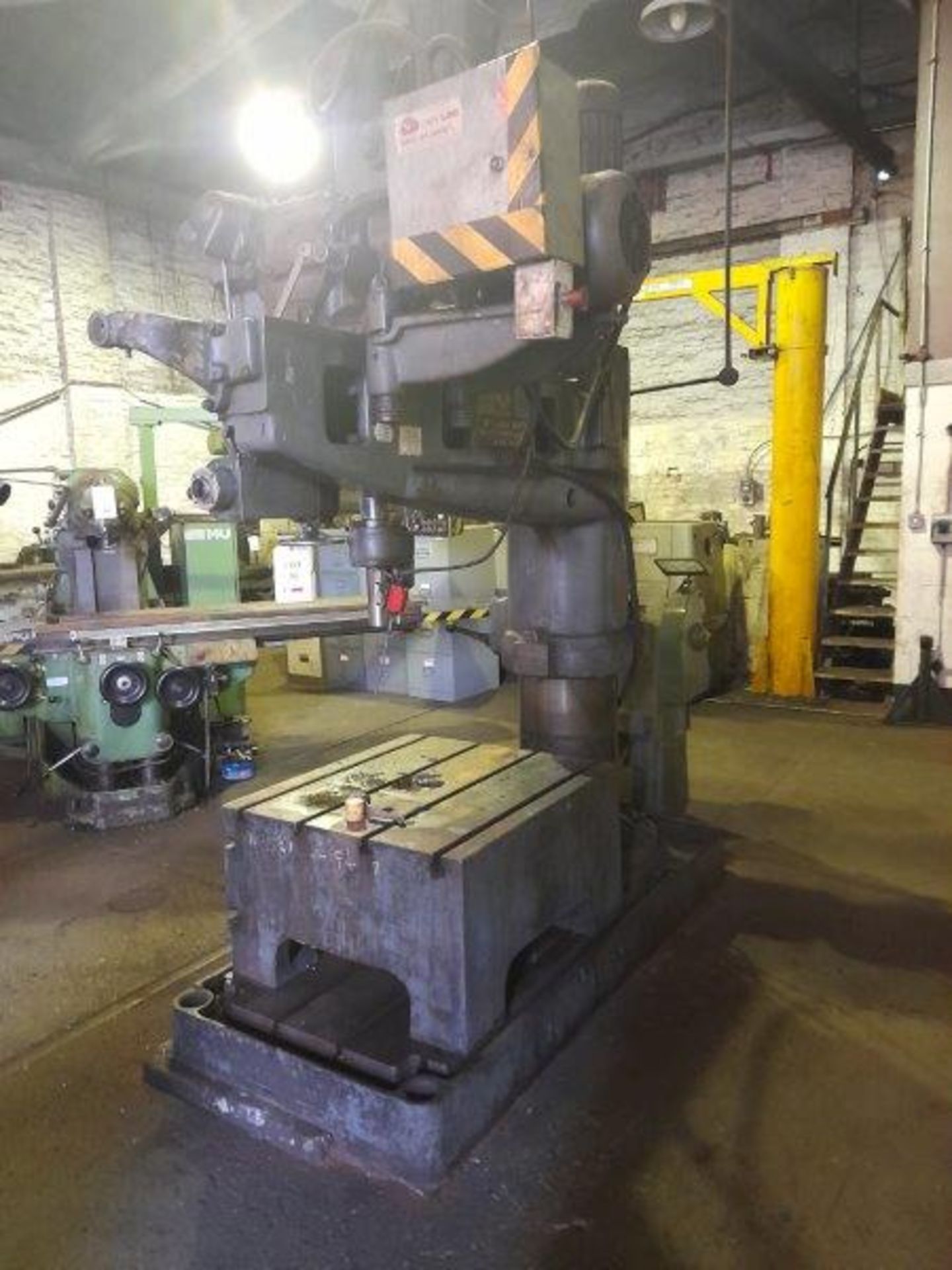 Asquith 4-6 ODI radial arm drill, Serial No: 113018 with 36" x 33" T-slot box. (Please note: this - Image 2 of 4