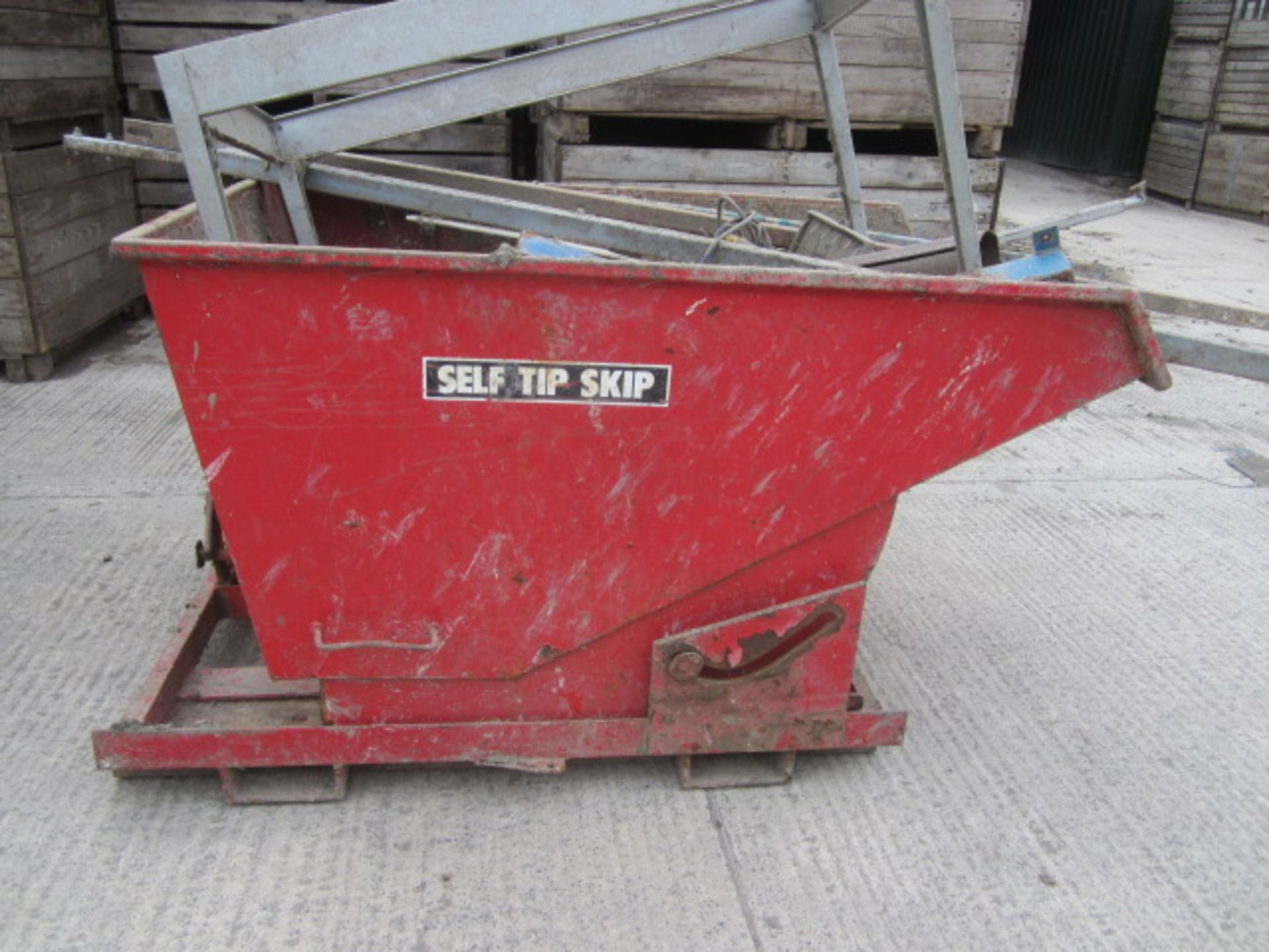 Tong Peal forklift tipping skip, 42" x 64" - Image 2 of 5