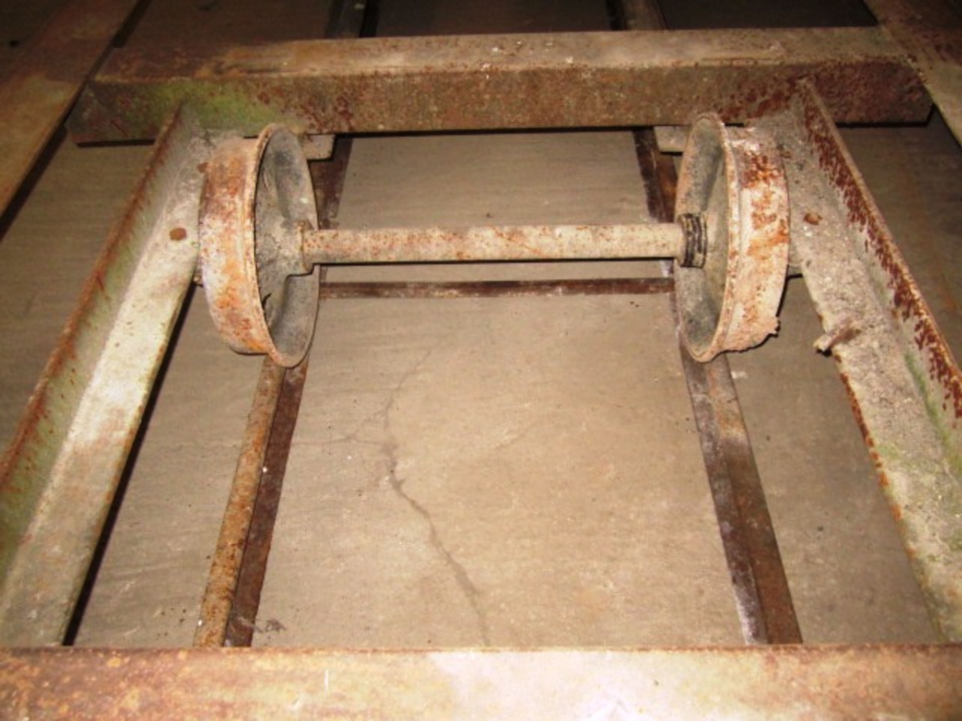 Rail chassis potato box trolley, approx. size: 1.3m x 3.7m, gauge 23" - Image 3 of 4