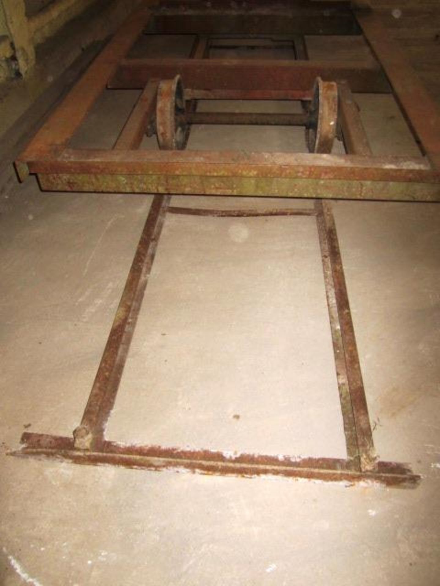 Rail chassis potato box trolley, approx. size: 1.3m x 3.7m, gauge 23" - Image 4 of 4