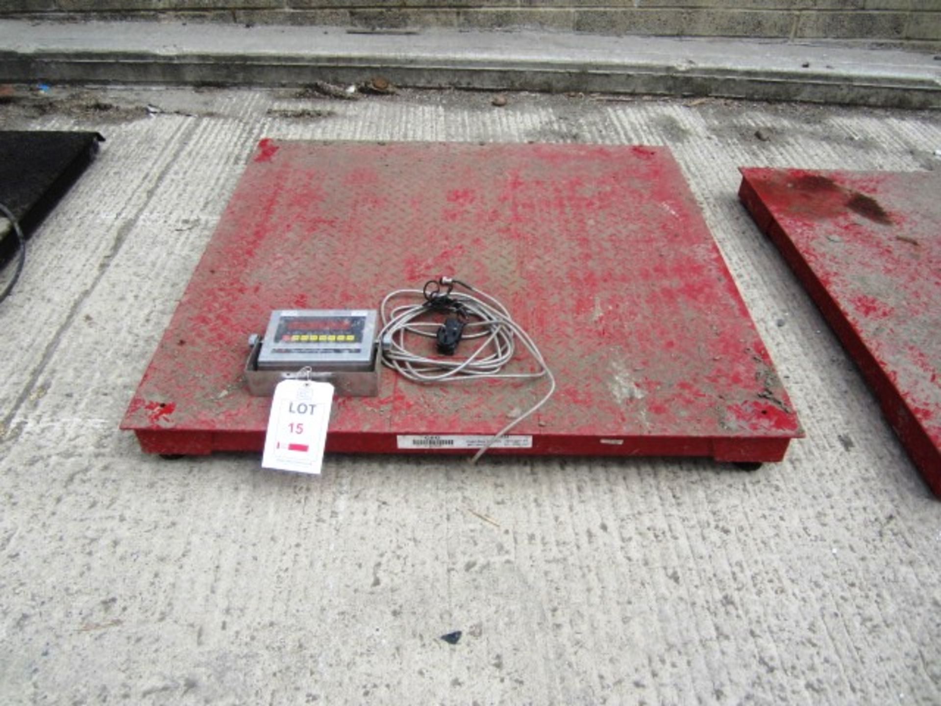 Platform weigh scales, 1.2m x 1.2m with CSG digital weigh system, max: 4000kg x e= 0.5kg, min10kg