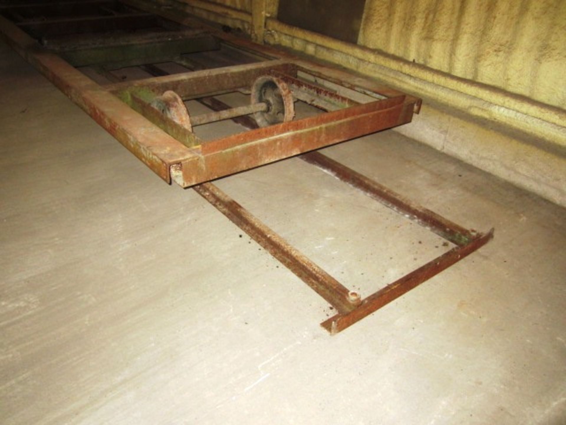 Rail chassis potato box trolley, approx. size: 1.3m x 3.7m, gauge 23" - Image 2 of 4