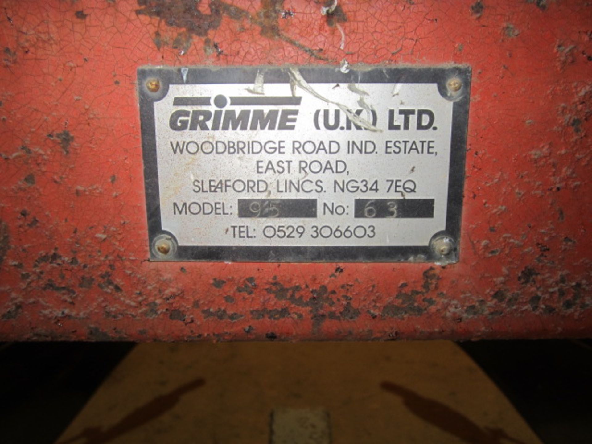 Grimme model 95 bed former, s/n: 63 - Image 7 of 7
