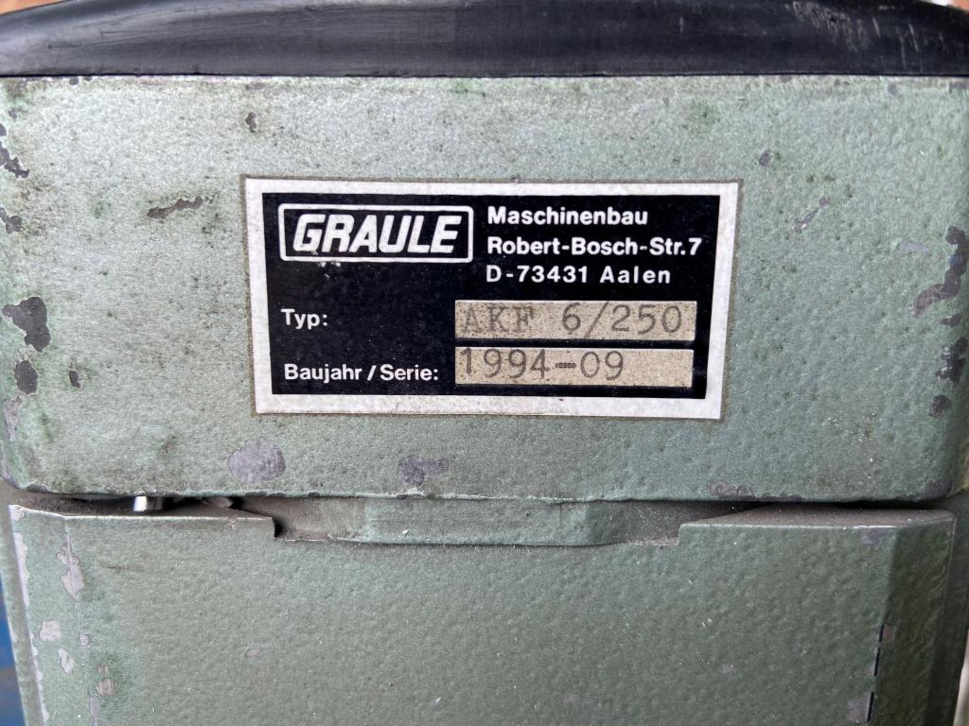 Graule AKF 6/250 end milling machine, single blade s/n 1994-09 - Image 5 of 5