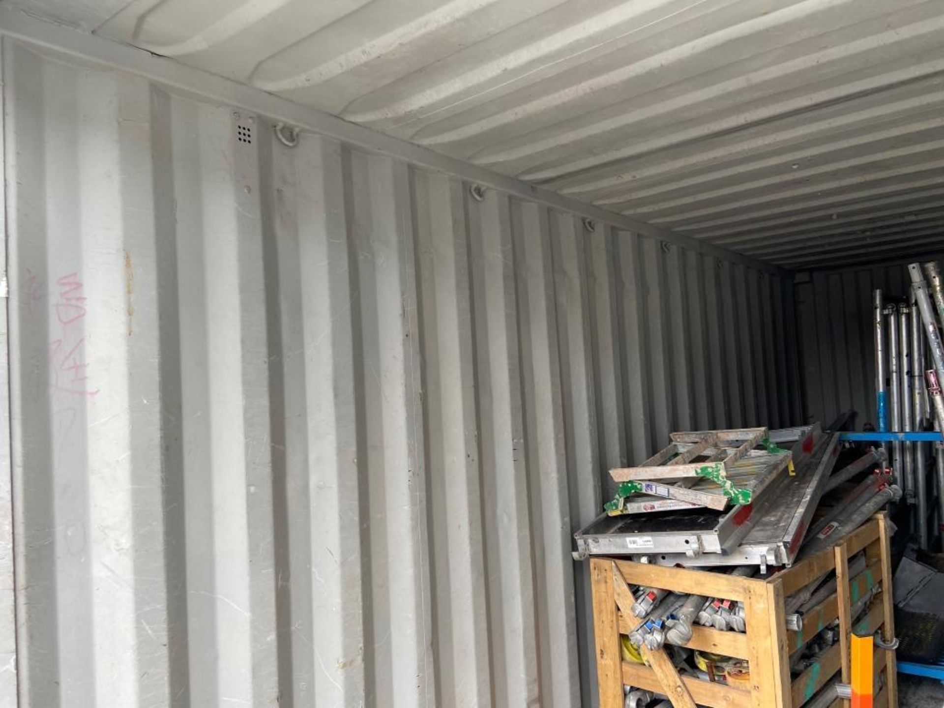 20 foot x 8 foot shipping container, plywood floor (contents not included) (Please note a Risk... - Image 5 of 5