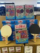 Twenty boxes of 36 twin packs of global table tennis bats, minus surface covering (total 1440 bats)