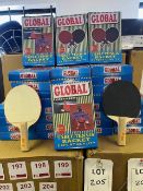 Ten boxes of 36 twin packs of global table tennis bats, minus surface covering (total 720 bats)